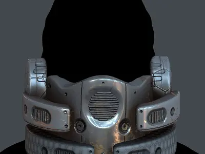 Gas mask helmet 3d model scifi Low-poly Low-poly 3D model Low-poly 3D model 53