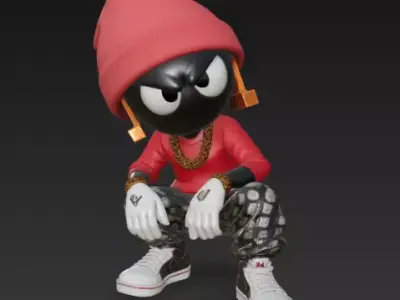 Marvin the Martian Street cloth Free 3D print model
