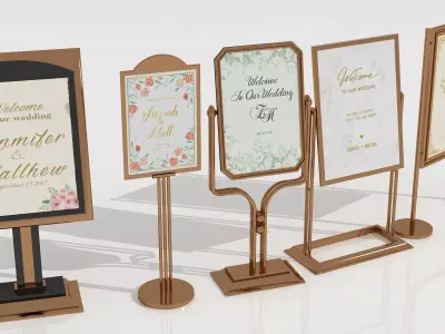 Advertising stand street mockup 3D model