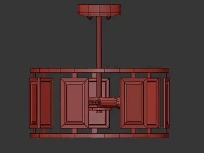Modern Semi Flush Ceiling 3D model