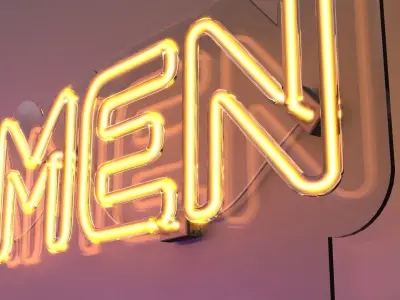 Ramen 3 - Neon Sign 3D model