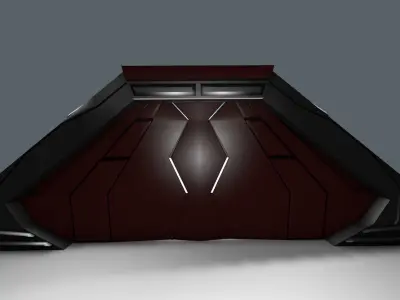 Scifi door 3D model buy