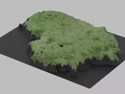 Lithuania Map Country Low-poly 3D model