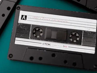 TDK Cassette Low-poly 3D model