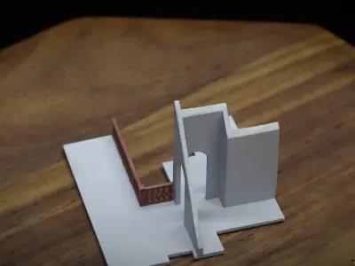 HO Scale European Suburban Home  1 3D print model