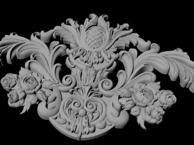 dekor ornate ornament 3D model 15