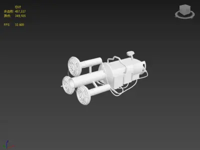 Tesla Coil Mini Gun Low-poly 3D model