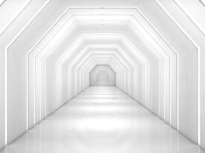 Sci Fi Corridor Low-poly 3D model 8