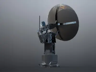SciFi Satellite Dish Low-poly 3D model