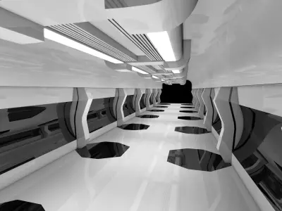 Hallway 3D model get