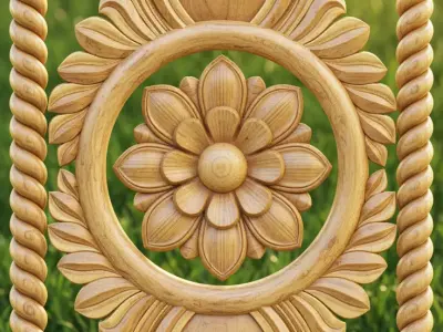 FLOWER PATTERN 3D RELIEF 3D print model