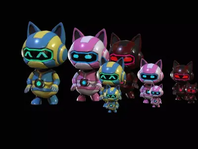 Minirobotic2Pack4 Low-poly 3D model