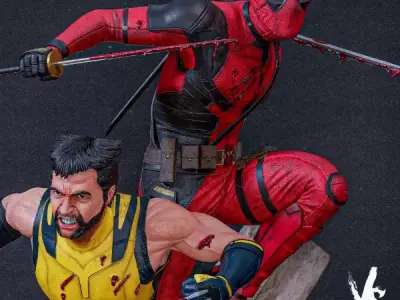 Deadpool and Wolverine 3D print model