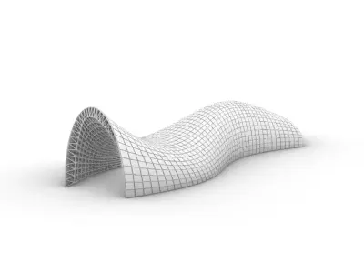 Parametric bridge 3D model