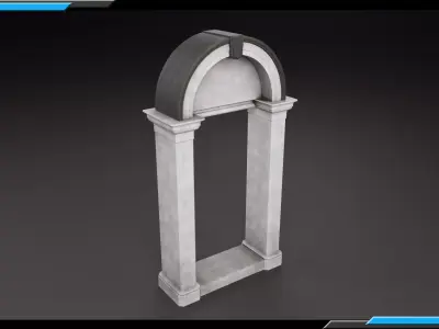 Building Architecture Element Textured Base Mesh 02 Free low-poly 3D model