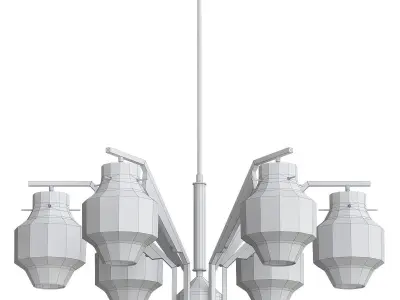 Stilnovo Style Chandelier Low-poly 3D model