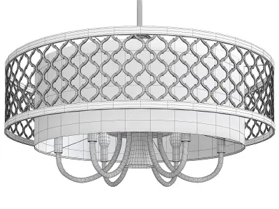 Livex Lighting Soft Gold Pendant Chandelier Low-poly 3D model