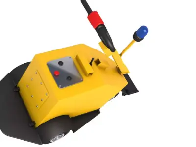 Airport Trolley Powered Tug Pusher Handle 3D model