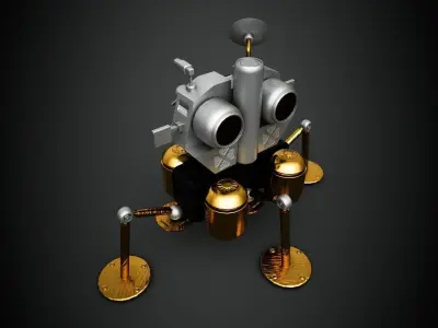 SCI-FI LUNAR LANDER 3D model