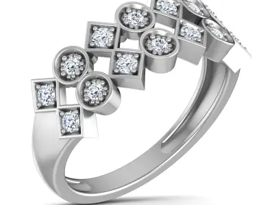 35 Diamond Ring 3dm stl renders details  3D Model Pack