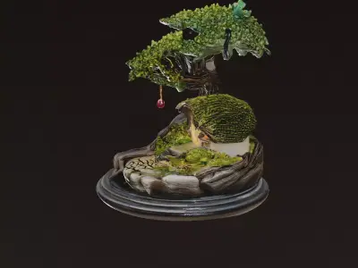 Fantasy Tree House Miniature Detailed  3D print model