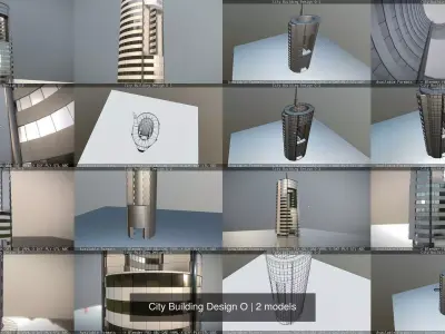 City Building Design O 3D Model Pack