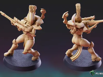 Space Elf Vanquisher Female Bundle 3D print model