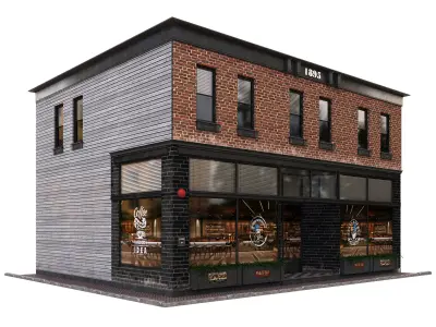 Building-03 cafe 3D model