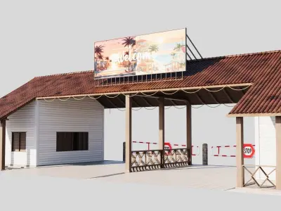 Welcome Gate Low-poly 3D model