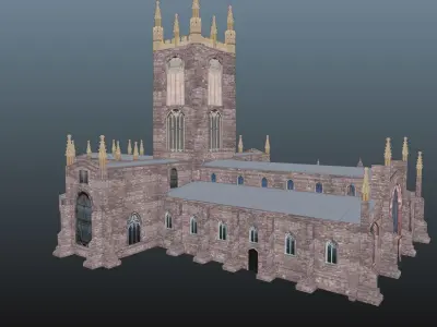 St Laurences Church Low Poly Low-poly 3D model
