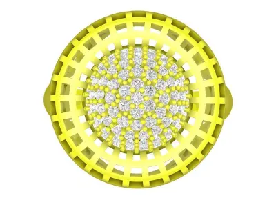 Luxury Round Pave Cluster Diamond Ring for Women 6125 3D print model