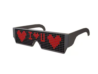 Future Technology Glasses v2 007 Low-poly 3D model