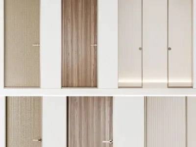 Aladin Swing Mono and Pocket door by Glas Italia 02 3D model