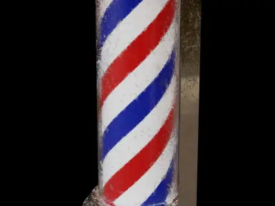 Barber Pole - High Quality 3D model 3D model