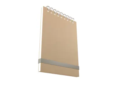 Notebook Pad With Spiral v1 001 Low-poly 3D model