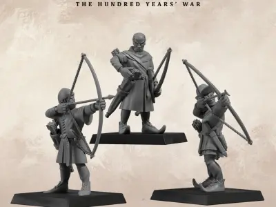  Welsh light archers with longbow 3D print model