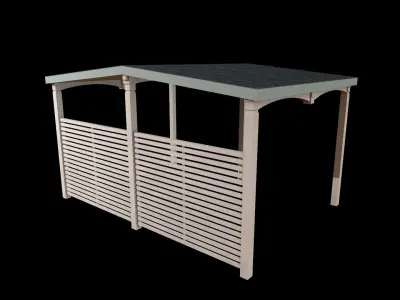 garage Low-poly 3D model shop