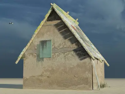 US House 1 Low-poly 3D model