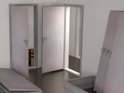 Openable Door - Animated for Blender Low-poly 3D model