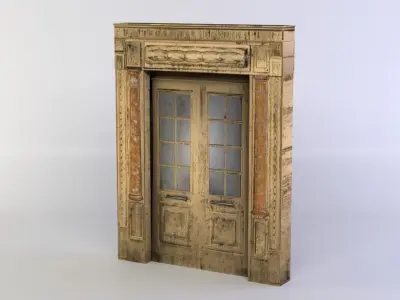 Door antique Low-poly 3D model buy