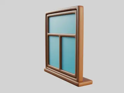 Cartoon Window 27a 3D model