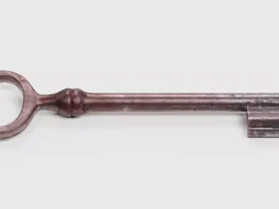 Key V2 - Rusty Hollow Barrel Skeleton Key 3D model