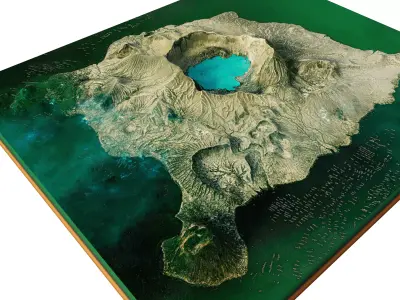 Taal Volcano 3d model terrain 3D model