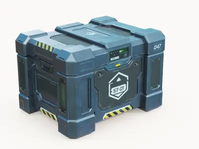  Sci Fi Military Storage Crate 