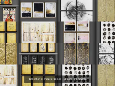 Collection of Picture Frames - 20 sets 3D Model Pack 2