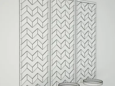 Wall Candleholder Set 3D model