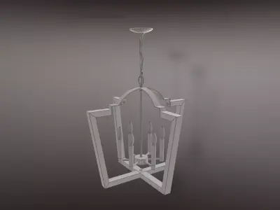 Modern 3D Ceiling Light Low-poly 3D model