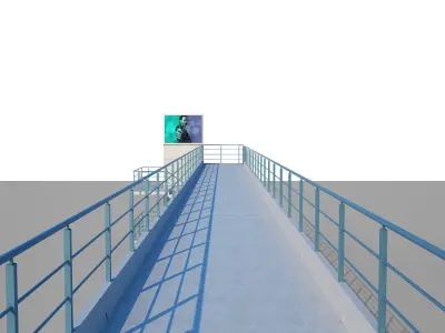 Walking Pedestrian Bridge  3D model
