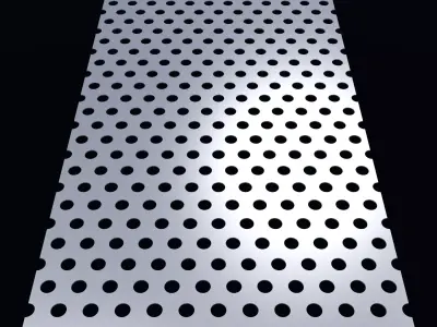 Perforated panel with 23 percent opening 25O97 3D model