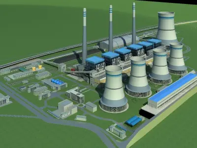 power plant 3D model